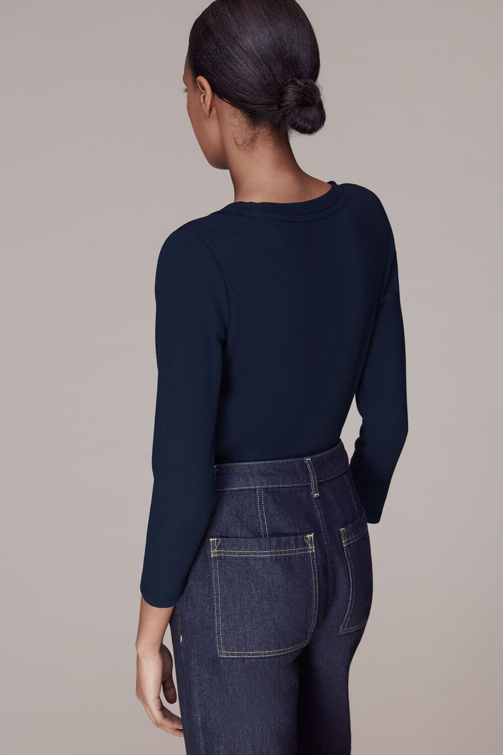 Paiton Ribbed Button Front Top